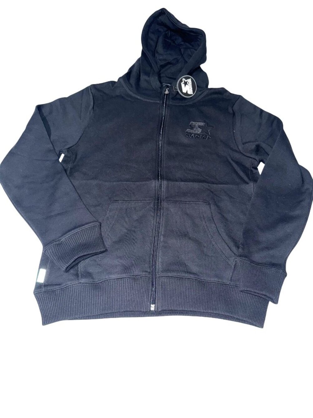 Starter Black Full-Zip Hoodie Sweatshirt L